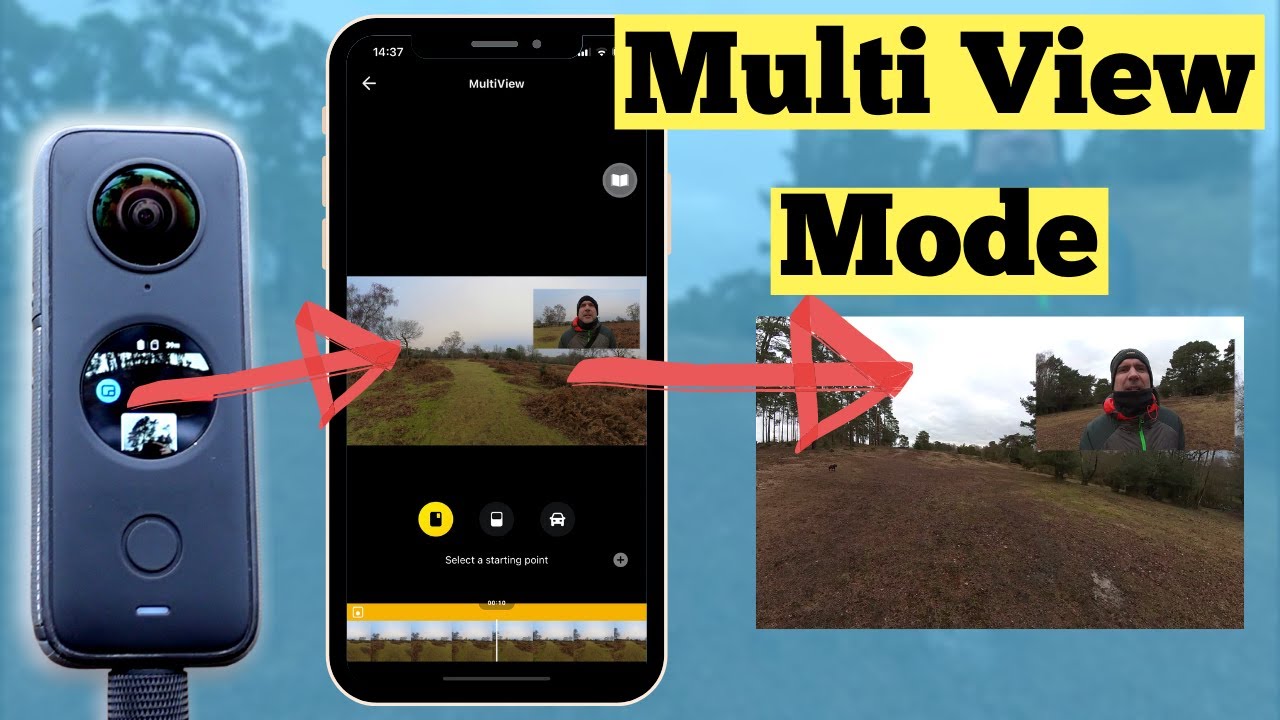 Как использовать режим Multi View с insta360 ONE X2 и insta360 ONE R