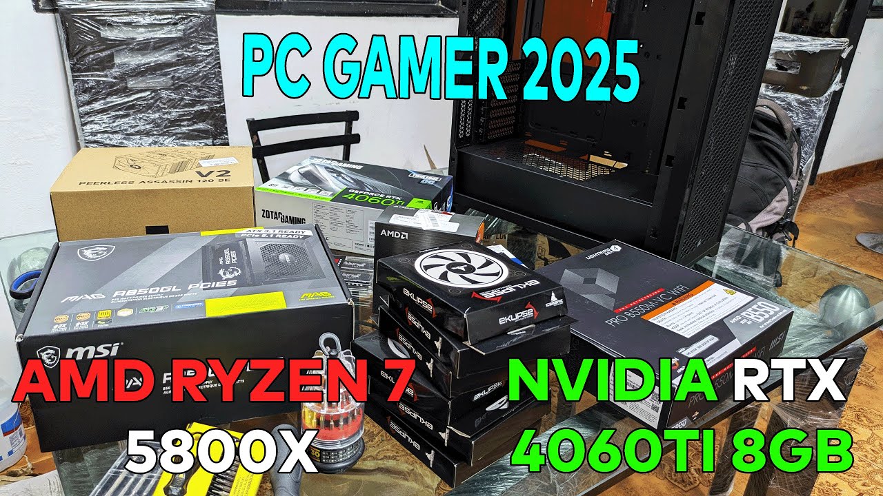 AMD RYZEN 5800X + RTX 4060 Ti 8GB - 1440p Ultra +100 FPS | Build  PC Gaming 2025