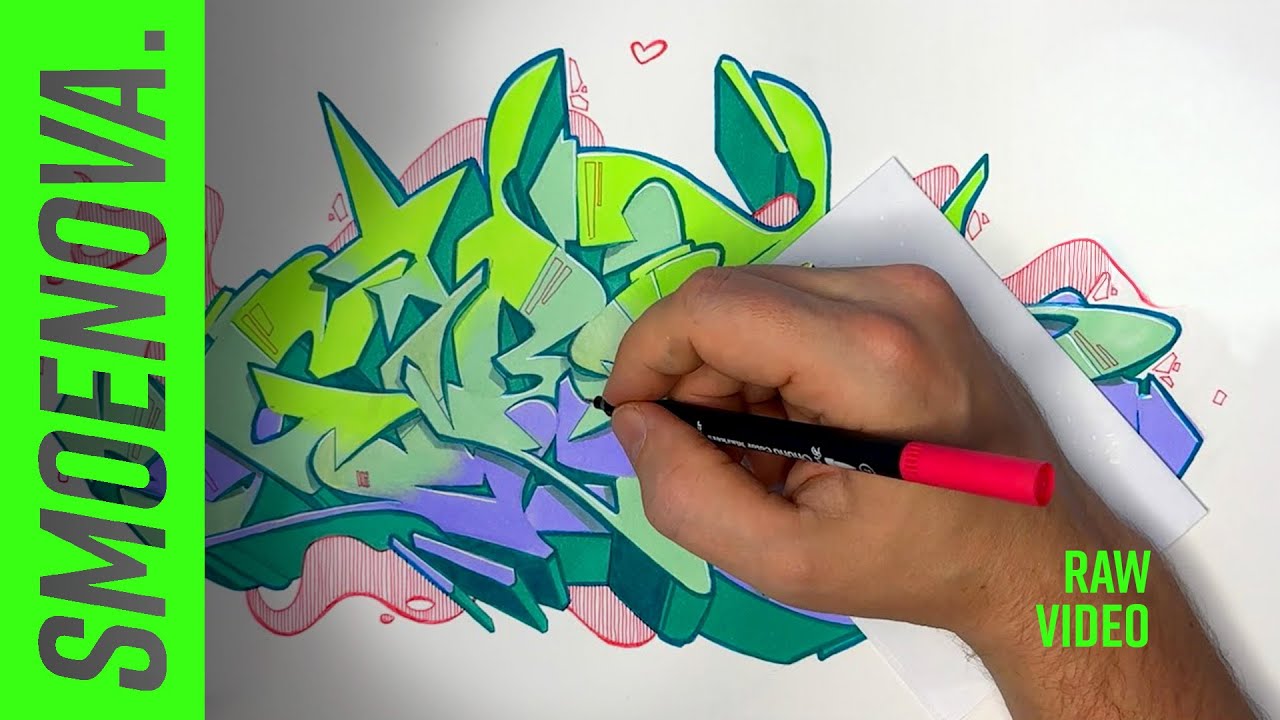 From Sketch to Full-Color Graffiti Art: Honest Full Process Tutorial