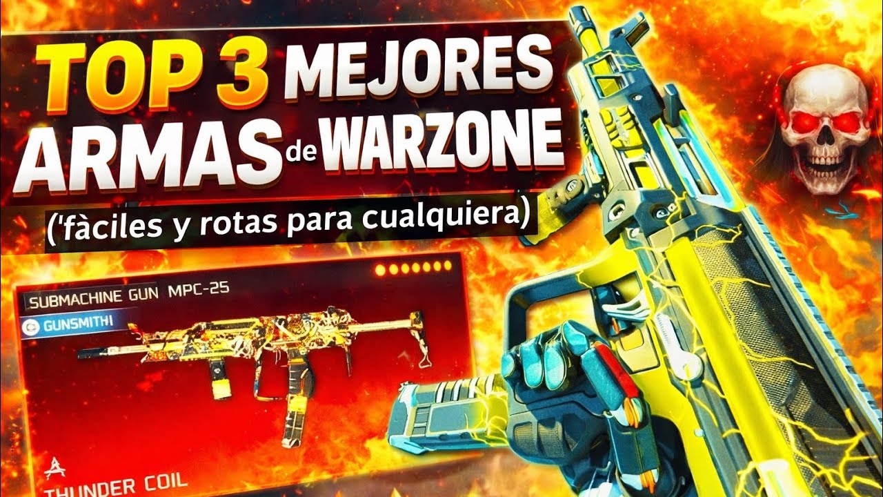 TOP 3 MEJORES ARMAS de WARZONE AHORA (fáciles y rotas para cualquiera)