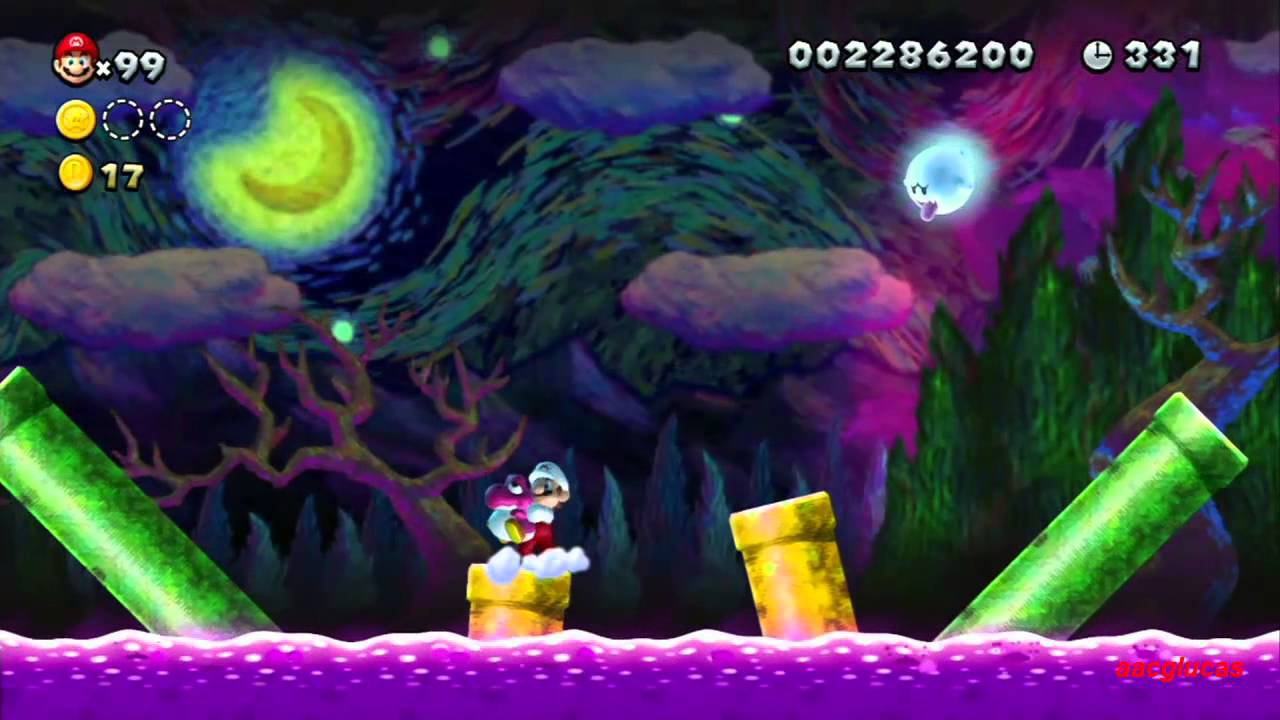 Guia New Super Mario Bros U 100% Mundo 5 - Jungla Jarabe
