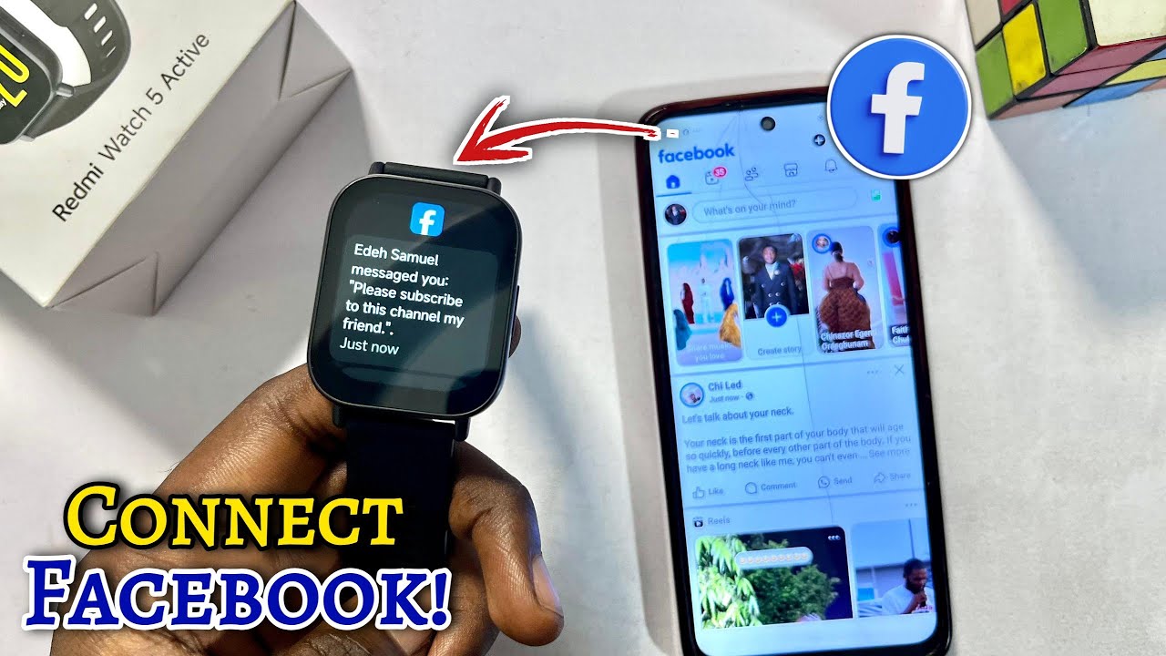 How to Connect Facebook to Redmi Watch 5 Active | Facebook Messages in Redmi Watch