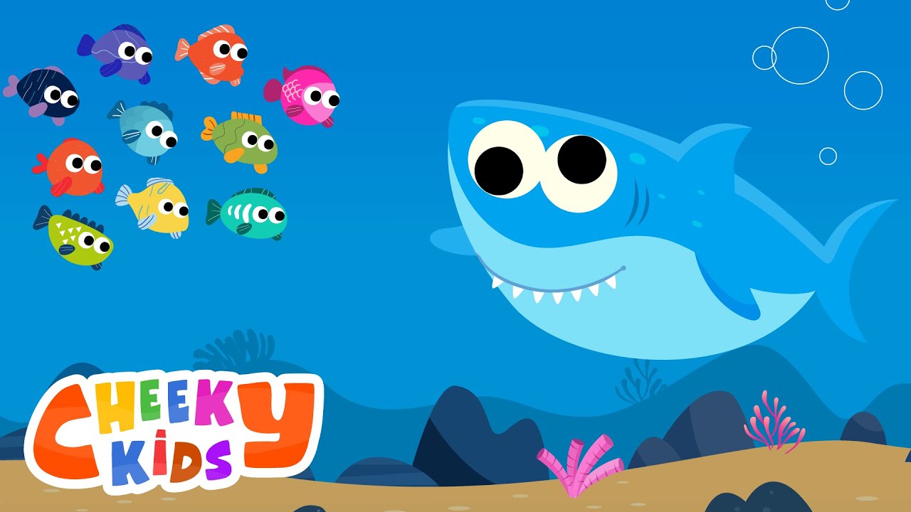 Count 10 Little Fishes 🐟 with Baby Shark 🦈 | Educational Song for Toddlers 