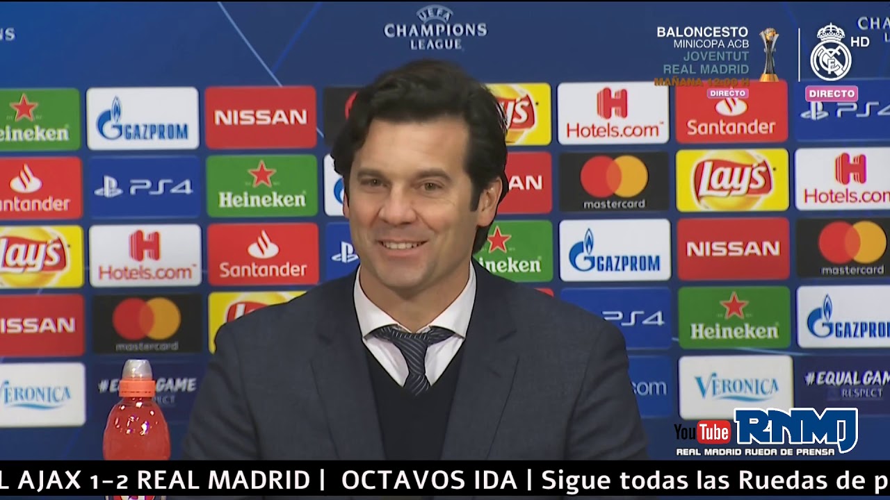 Ajax 1-2 Real Madrid Rueda de prensa de SOLARI Champions (13/02/2019)