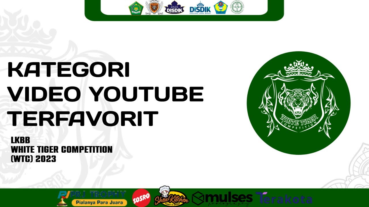 KATEGORI VIDEO YOUTUBE TERFAVORIT (SMAN 1 BANYUSARI) LKBB WHITE TIGER COMPETITION (WTC) 2023.