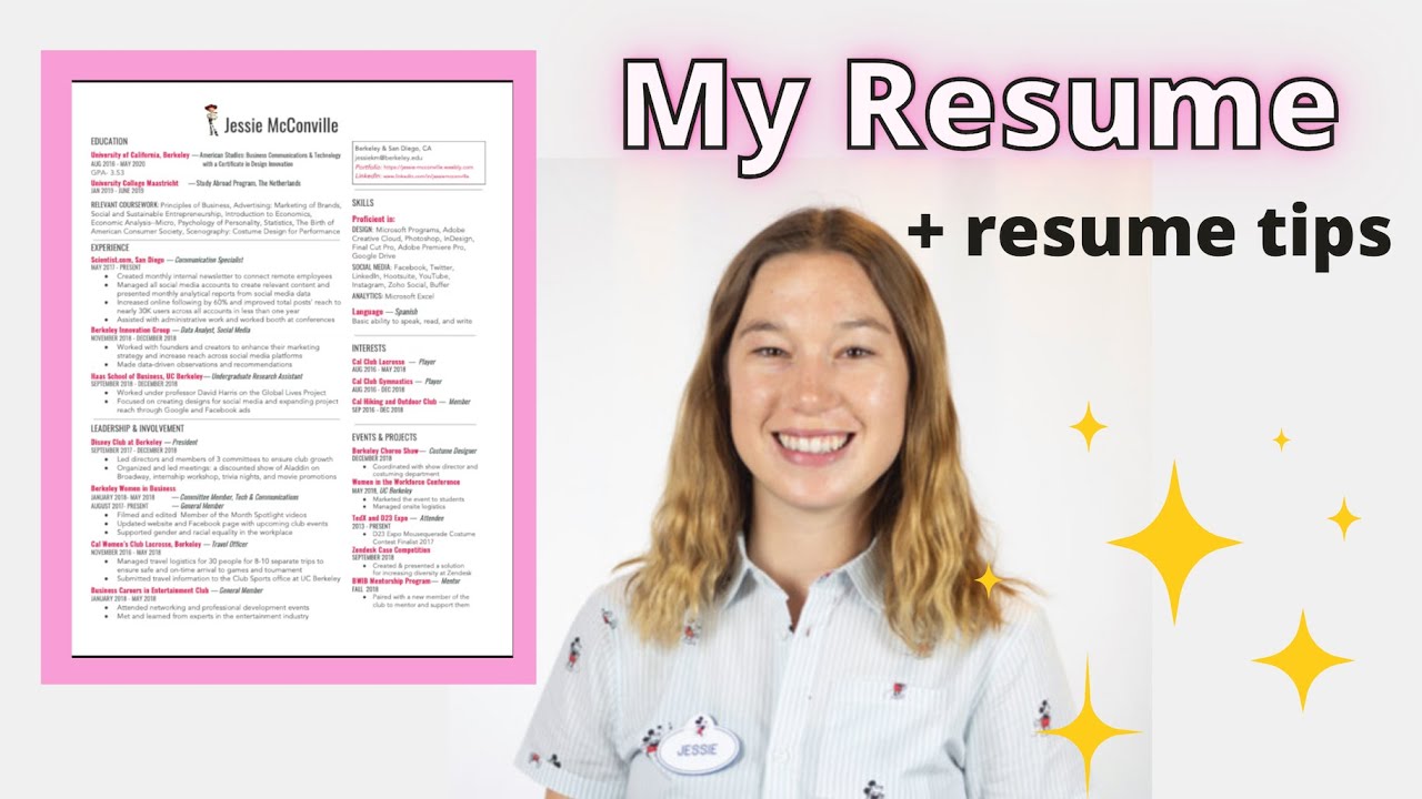 This Resume got me 2 Disney Internships ✨