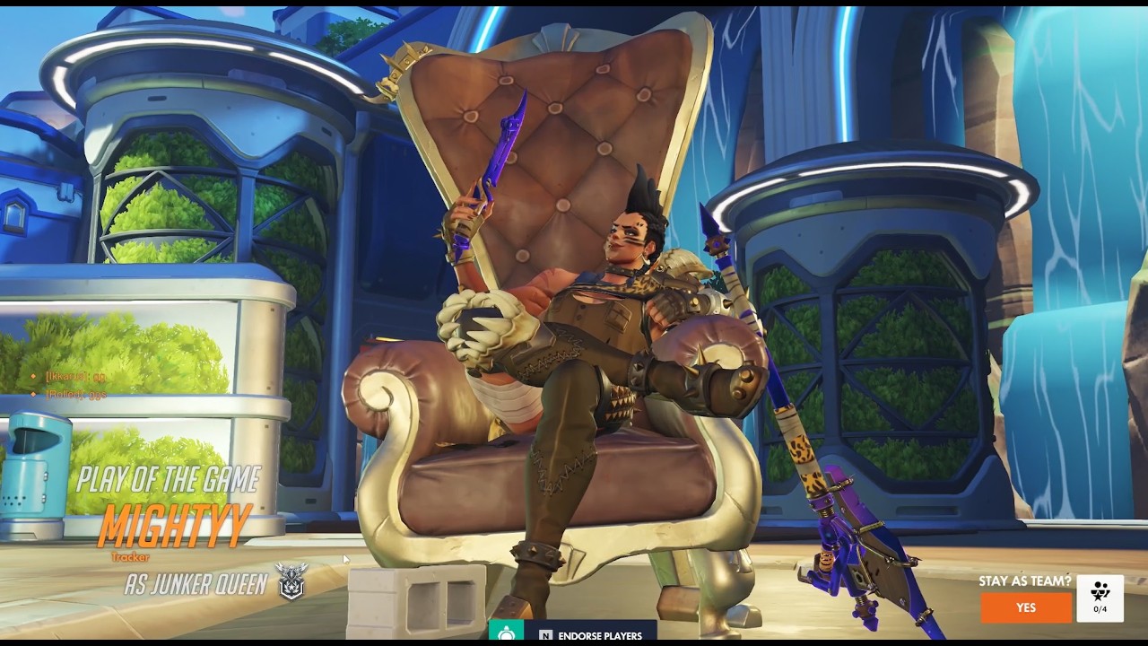 Overwatch JunkerQueen God Mighty Road To Rank 1 Spot