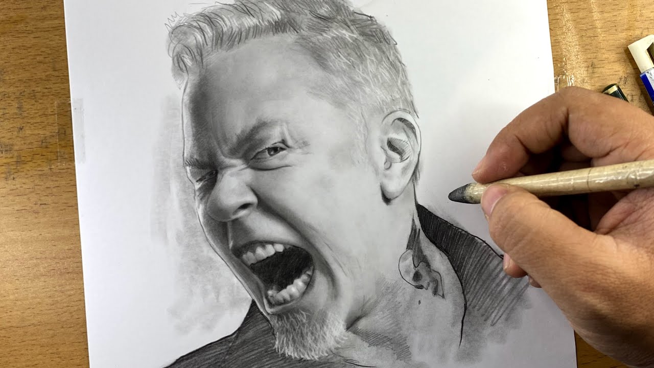 James Hetfield - Realistic drawing with pencil