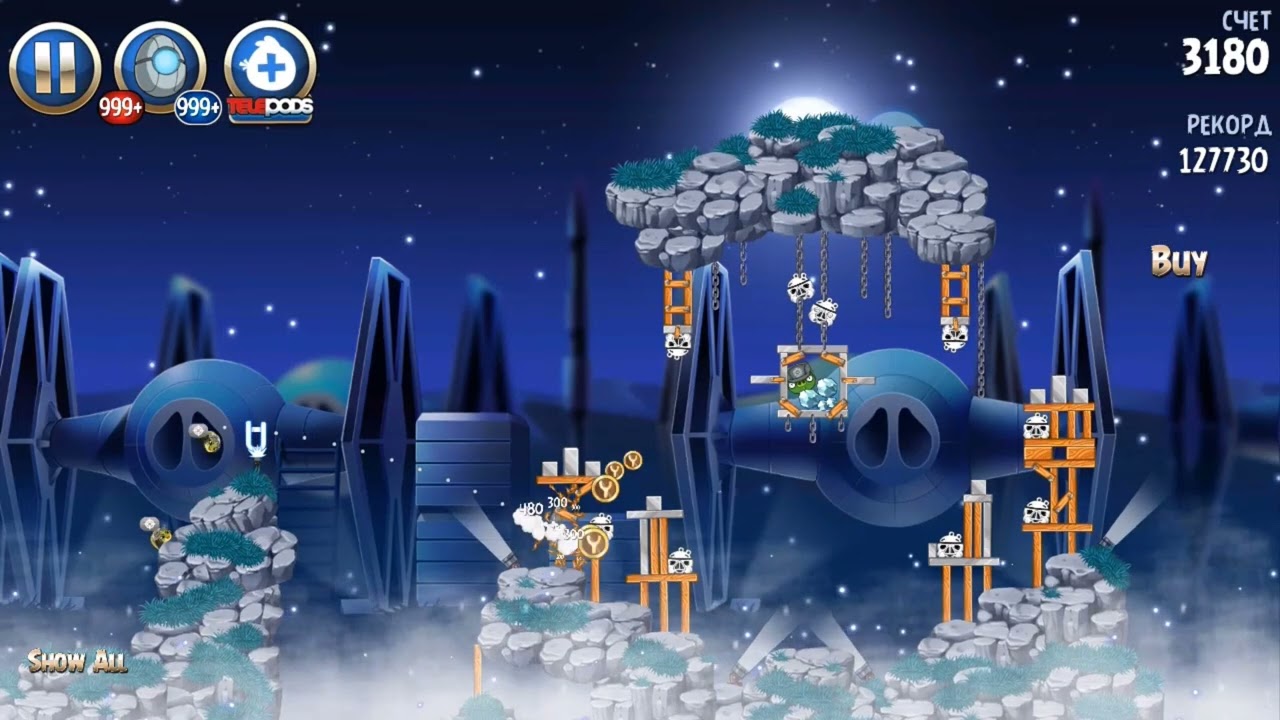 Angry Birds Star Wars 2 v2.0 Rebels (Bird Side) (Mighty Eagle) All levels [1080p]