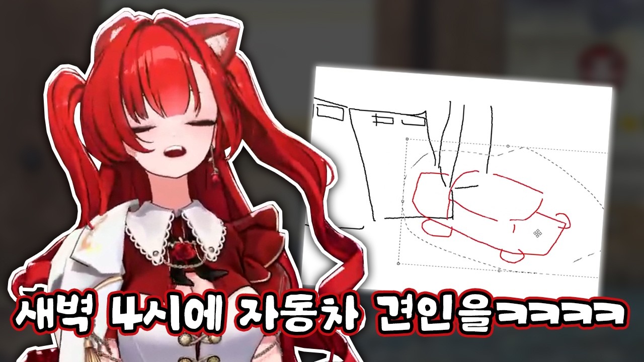치킨먹으려고 자동차 견인까지 당한 아가씨