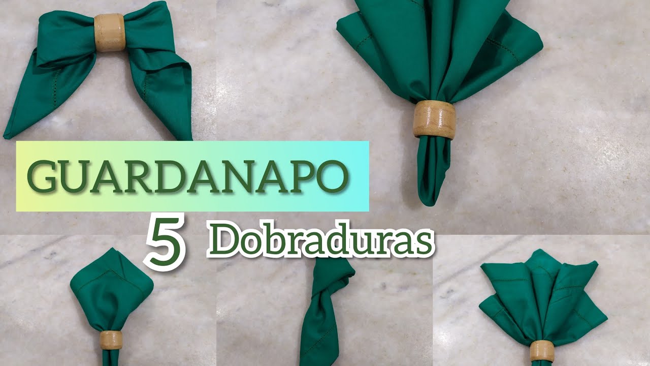 5 dobraduras com o guardanapo de tecido bem fáceis