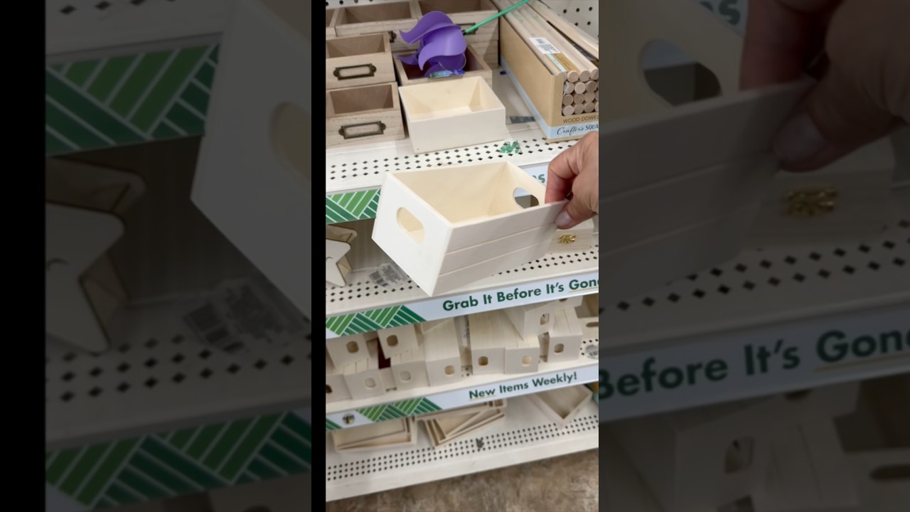 Потрясающие самоделки из деревянных коробок Dollar Tree! Вы должны это увидеть! #diy #dollartree ...