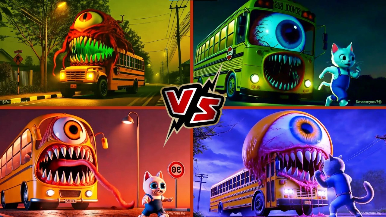 🚌MEGA SCHOOL BUS EATER🎶CoffinDance Song