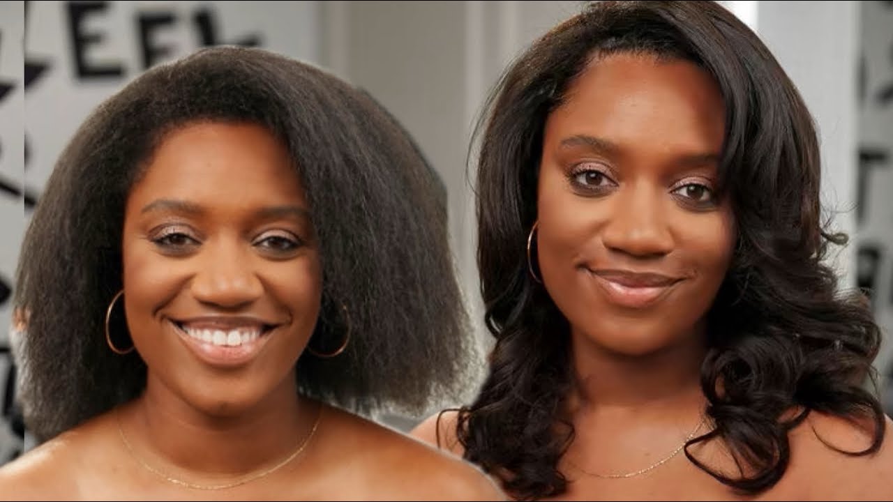Kinky straight half wig for black women| Atlanta Hair Salon 