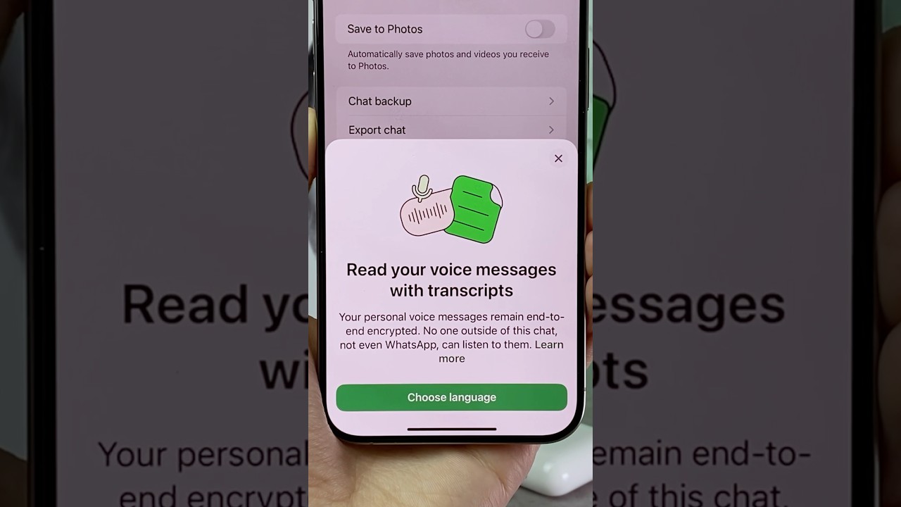 Voice message TRANSCRIPTS in WhatsApp