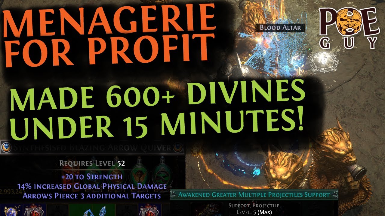 [PoE 3.26] - I'M MAKING SERIOUS DIVINES with the Menagerie: My Favorite Methods, Tips & Tricks.