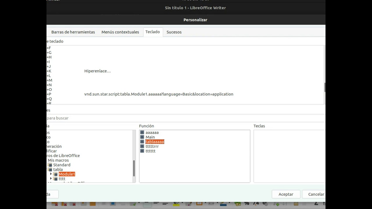 Práctica de macros con Writer de LibreOffice, elaboración de un video tutorial - Heredia y Pichoto.