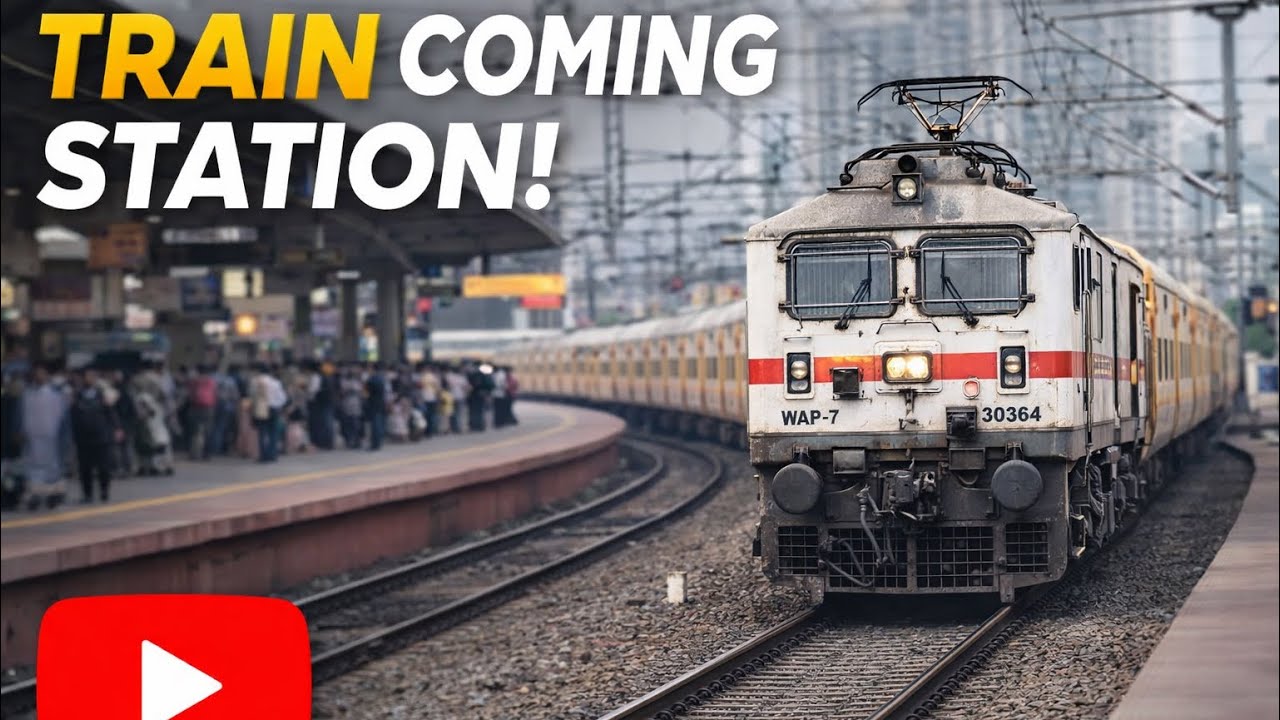 Watch Till End! Train Entry at Station 🚉 🚂 🚊 