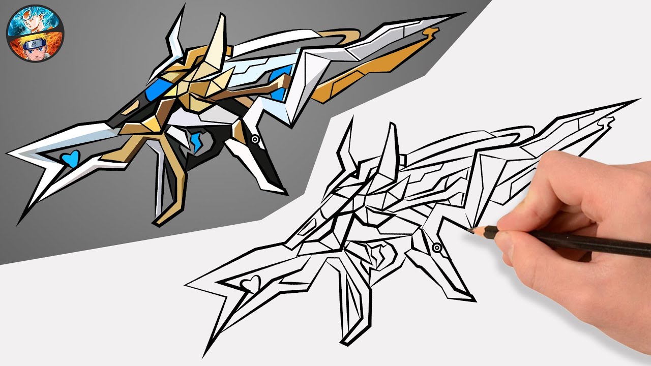 COMO DIBUJAR LA NUEVA ARMA EVOLUTIVA XM8 GUARDIAN DEL DESTINO FREE FIRE - dibujos ff