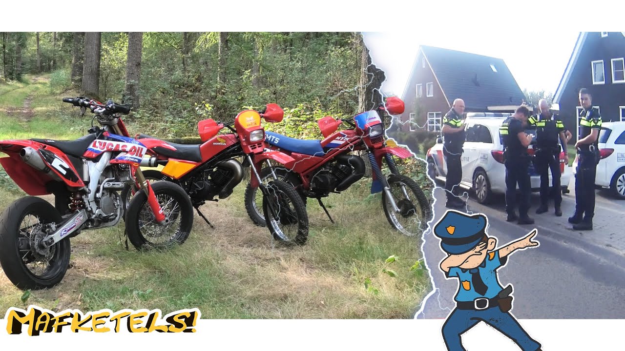 Honda MT5 125 Athena CRF 250 MT 70 Polini | Heli Met Politie Controle 🚔