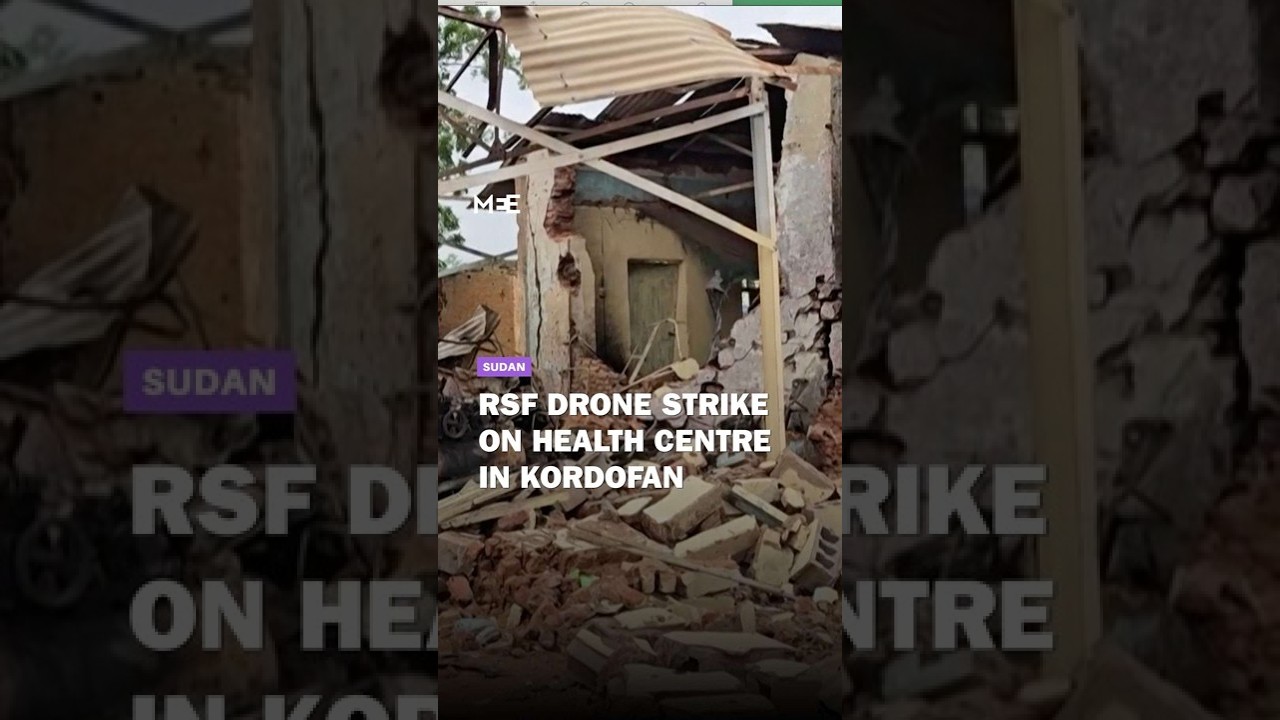 Aftermath of RSF attack on central Sudan health centre and sanitation building