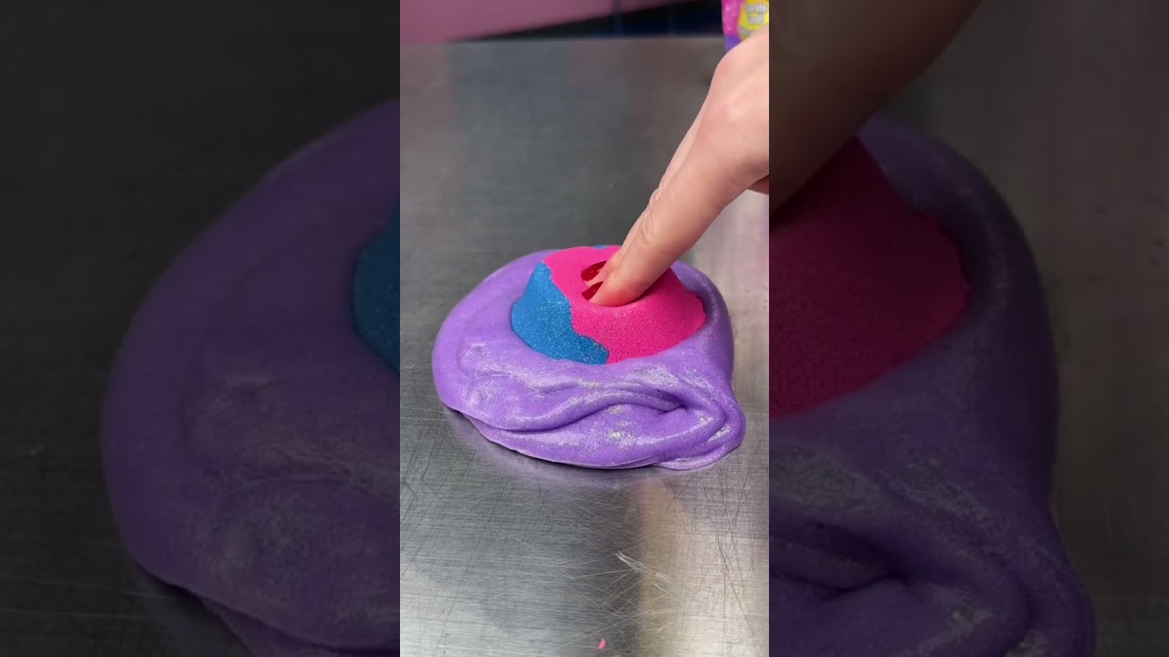 Adding Kinetic Sand to Slime 🏖