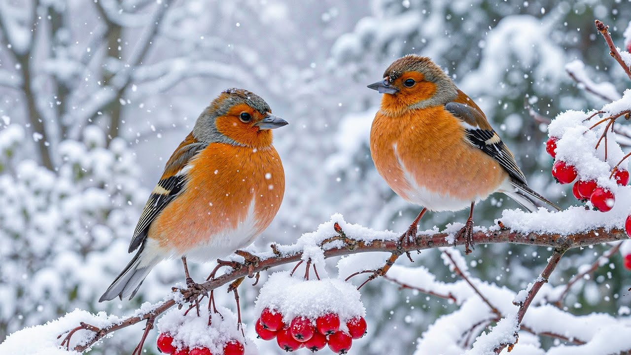 🎹 Gentle Piano Music with Snowy Birds for Stress Relief and Emotional Calm ❄️