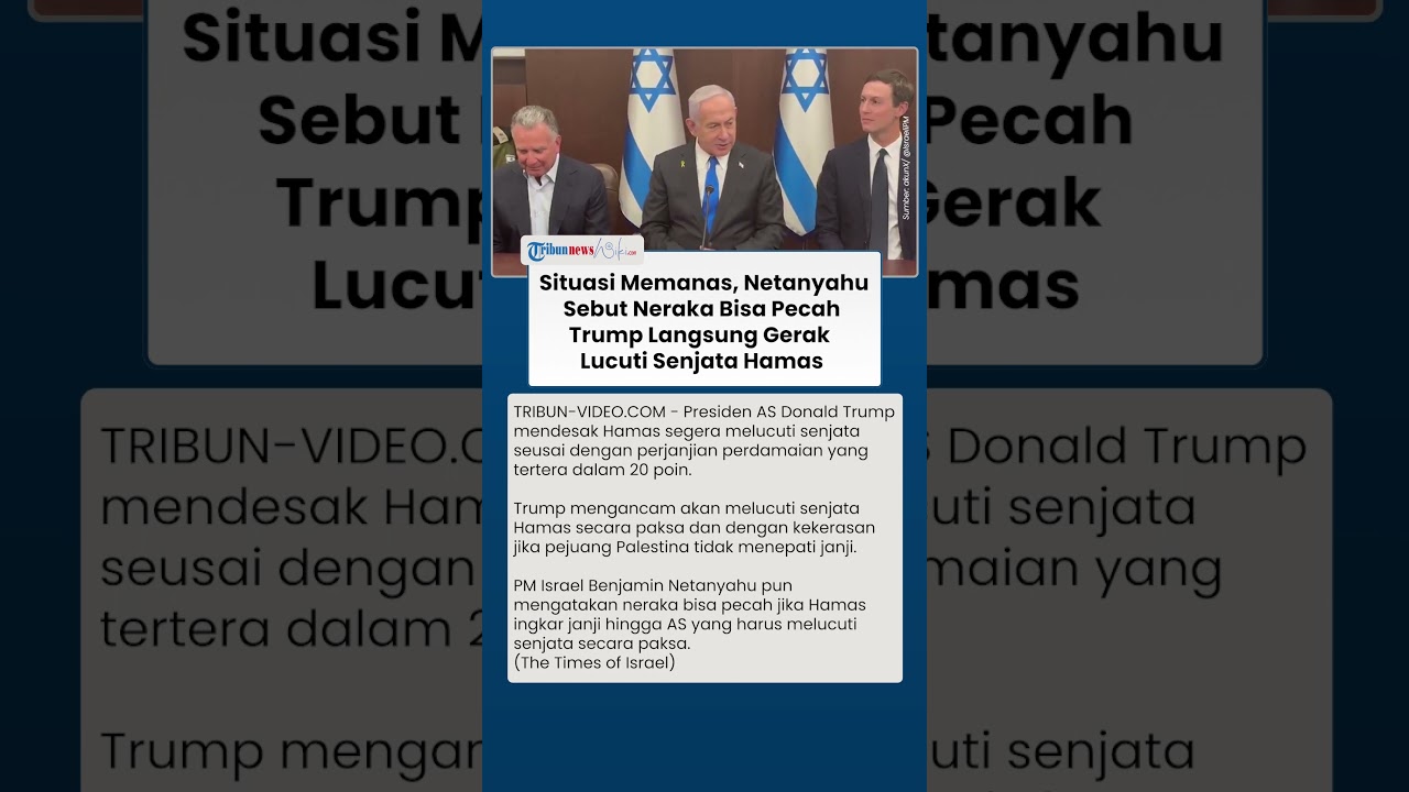 Netanyahu Peringatkan Hamas: &lsquo;Neraka Bisa Pecah&rsquo; Jika Ingkar Janji, Trump Siap Lucuti Senjata Hamas