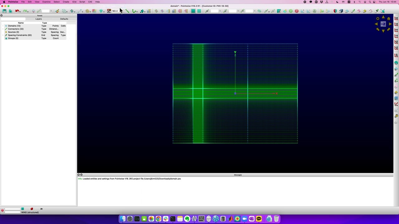 [Pointwise] Exporting a Pointwise grid to a 2D structured PLOT3D format