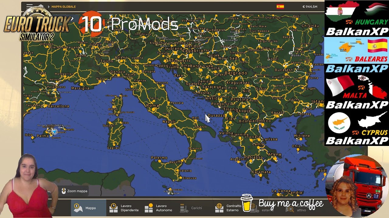 Euro Truck Simulator 2 (1.53) Promods v2.73a Baleares, Malta and Cyprus Islands Combo + DLC's & Mods