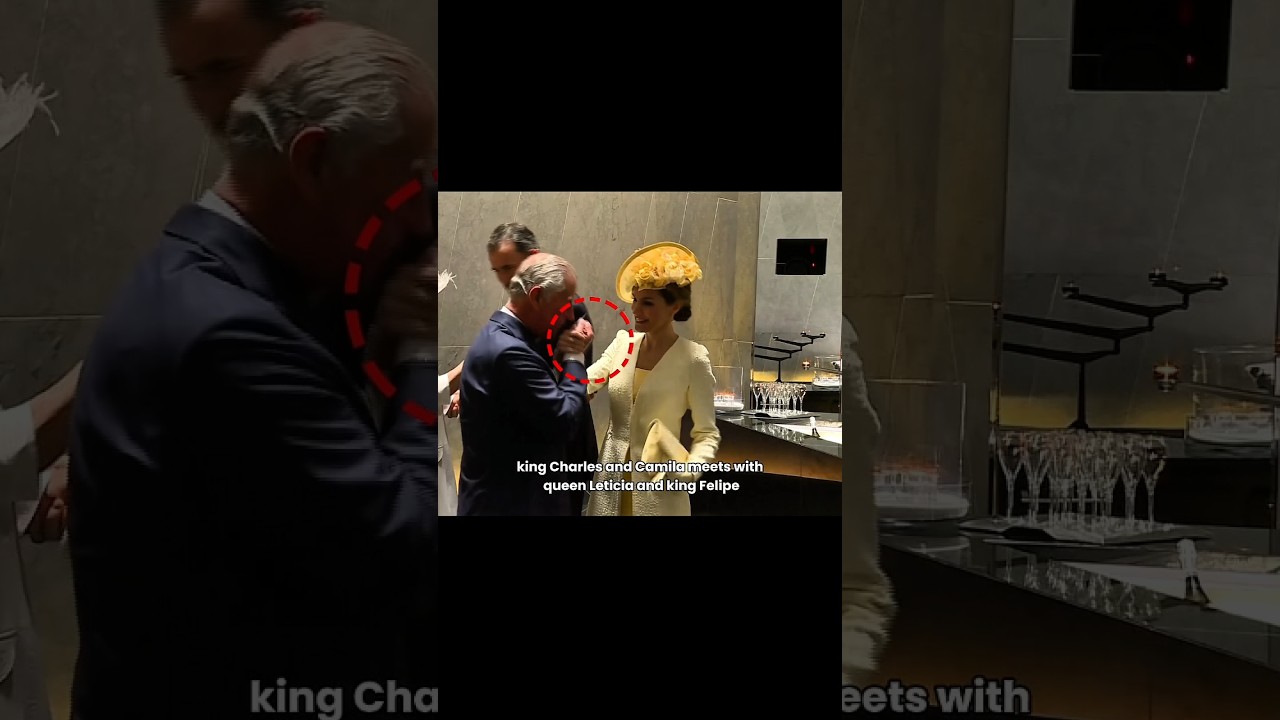 king Charles and Camilla meets queen Leticia and king Felipe.