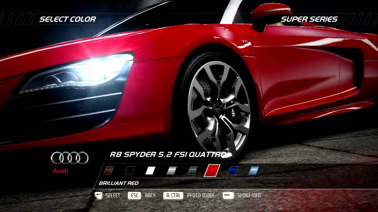 NFS Hot Pursuit - Presenting Audi R8 Spyder 5.2 FSI Quattro -  Super Series