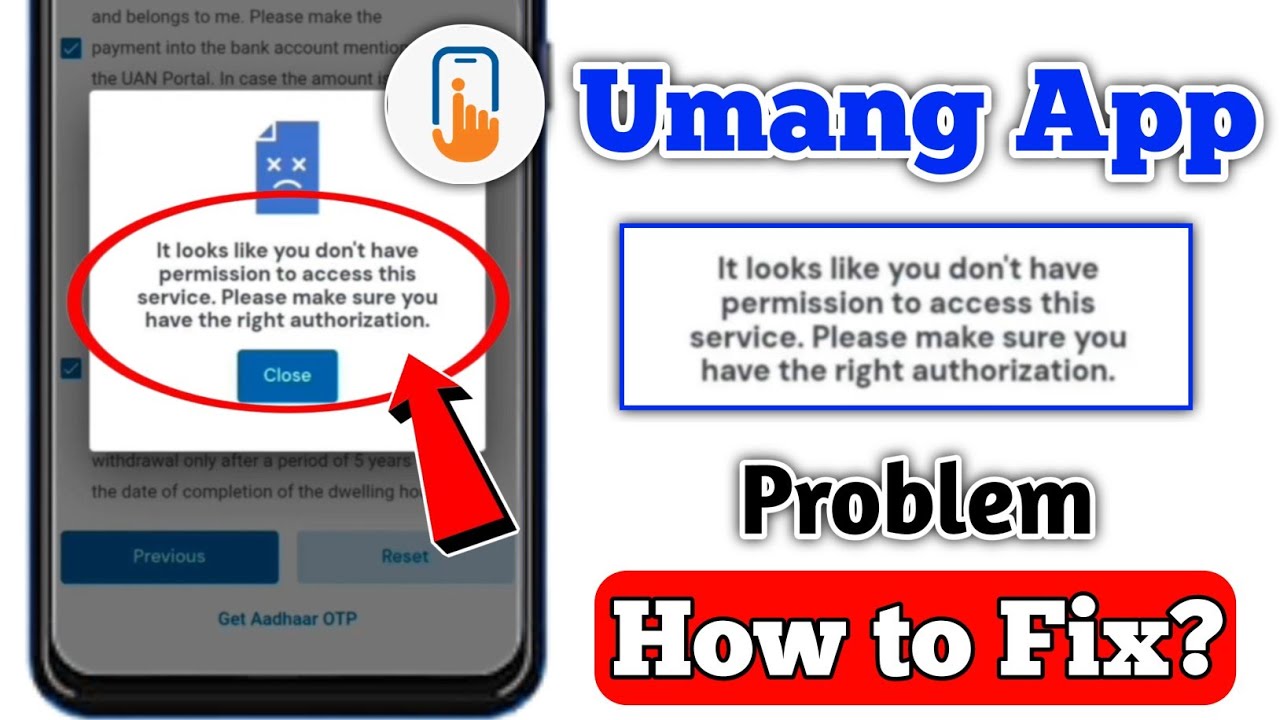 how to fix umang it looks like you don't have permission to access this service problem | umang app