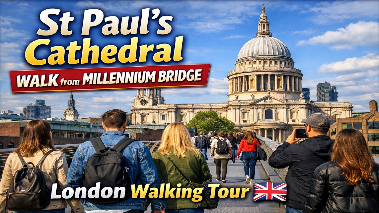 St Paul’s Cathedral | Walk from Millennium Bridge | London Walking Tour