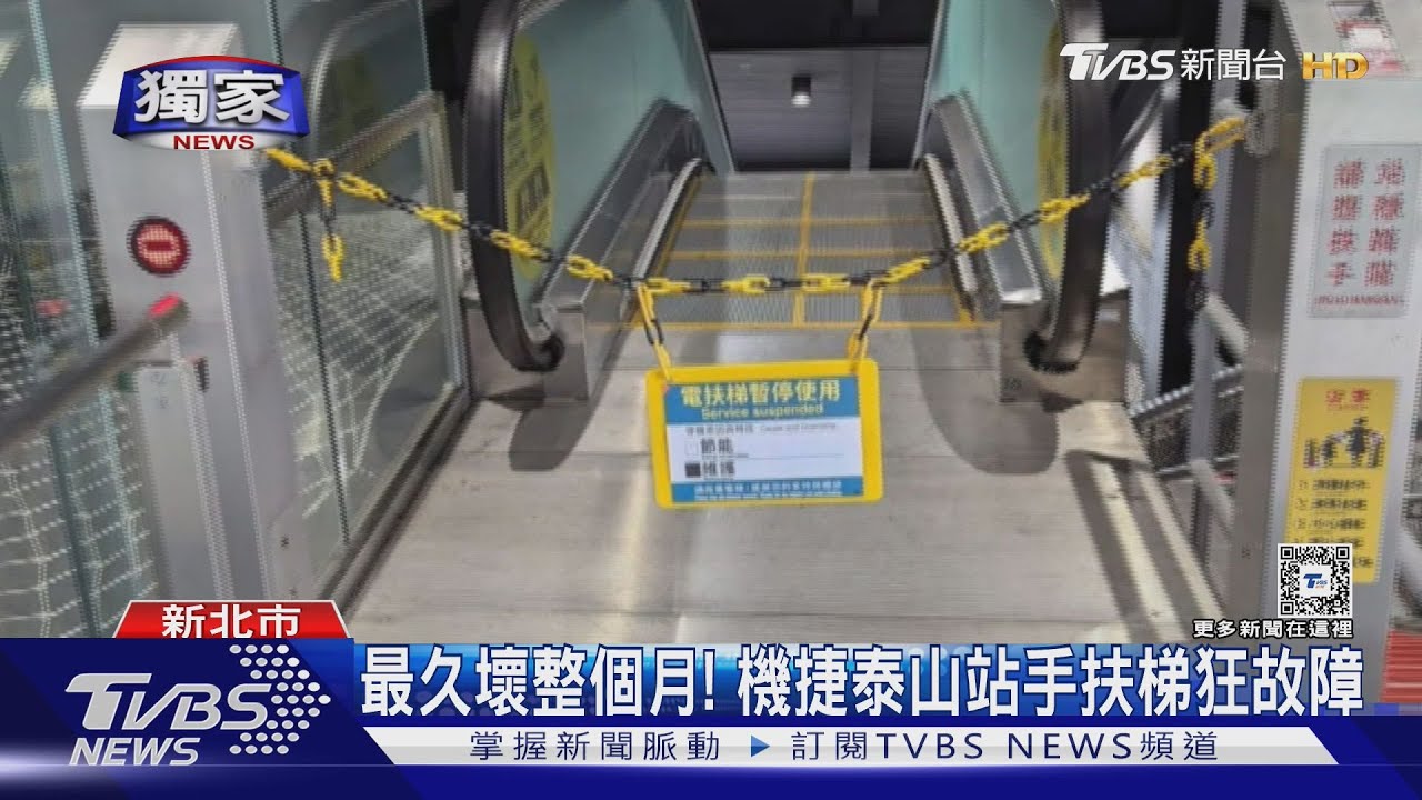 #獨家 最久壞整個月! 機捷泰山站手扶梯狂故障｜TVBS新聞 @TVBSNEWS01