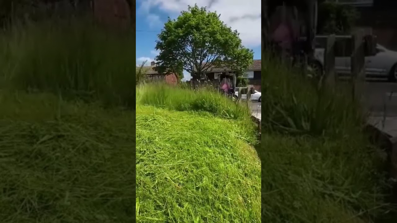 LONG GRASS CUTTING AND EDGING SATISFYING #mowing #grassmowing #lawncare #mowingtallgrass #lawnmowing