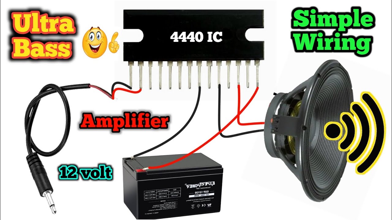 I Made A Simple Wiring For 4440 IC Amplifier
