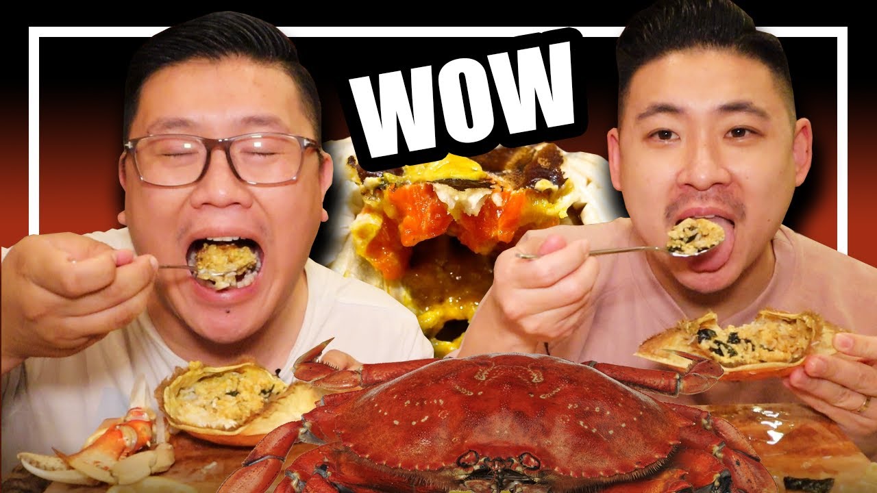 Eating an Entire Dungeness Crab - Seafood Boil MUKBANG