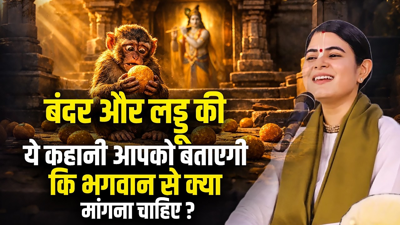 बंदर और लड्डू की ये कहानी आपको बताएगी कि भगवान से क्या मांगना चाहिए ? देवी चित्रलेखा जी