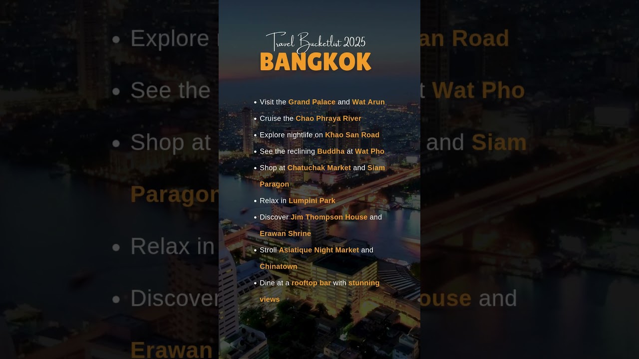 Bangkok travel guide 