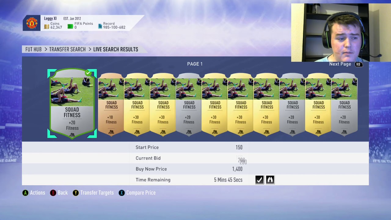 Squad Fitness Investing... (Fifa 20 Trading)