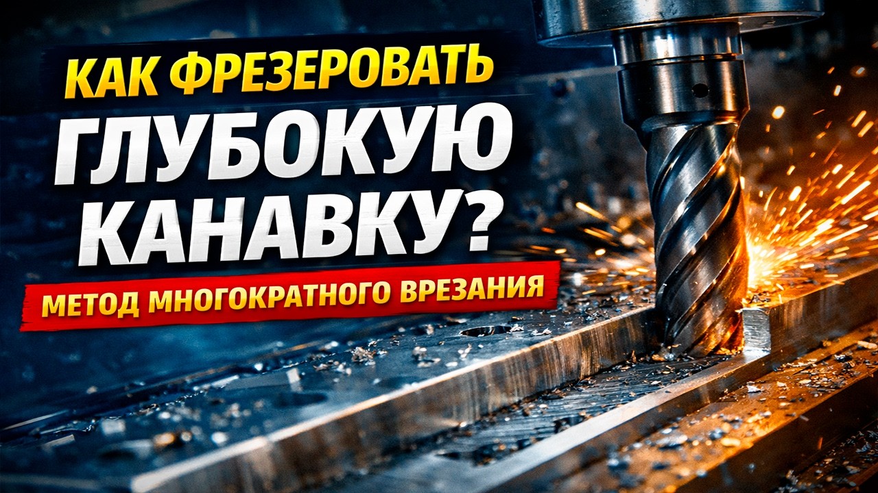 Стратегия черновой обработки канавок в несколько проходов