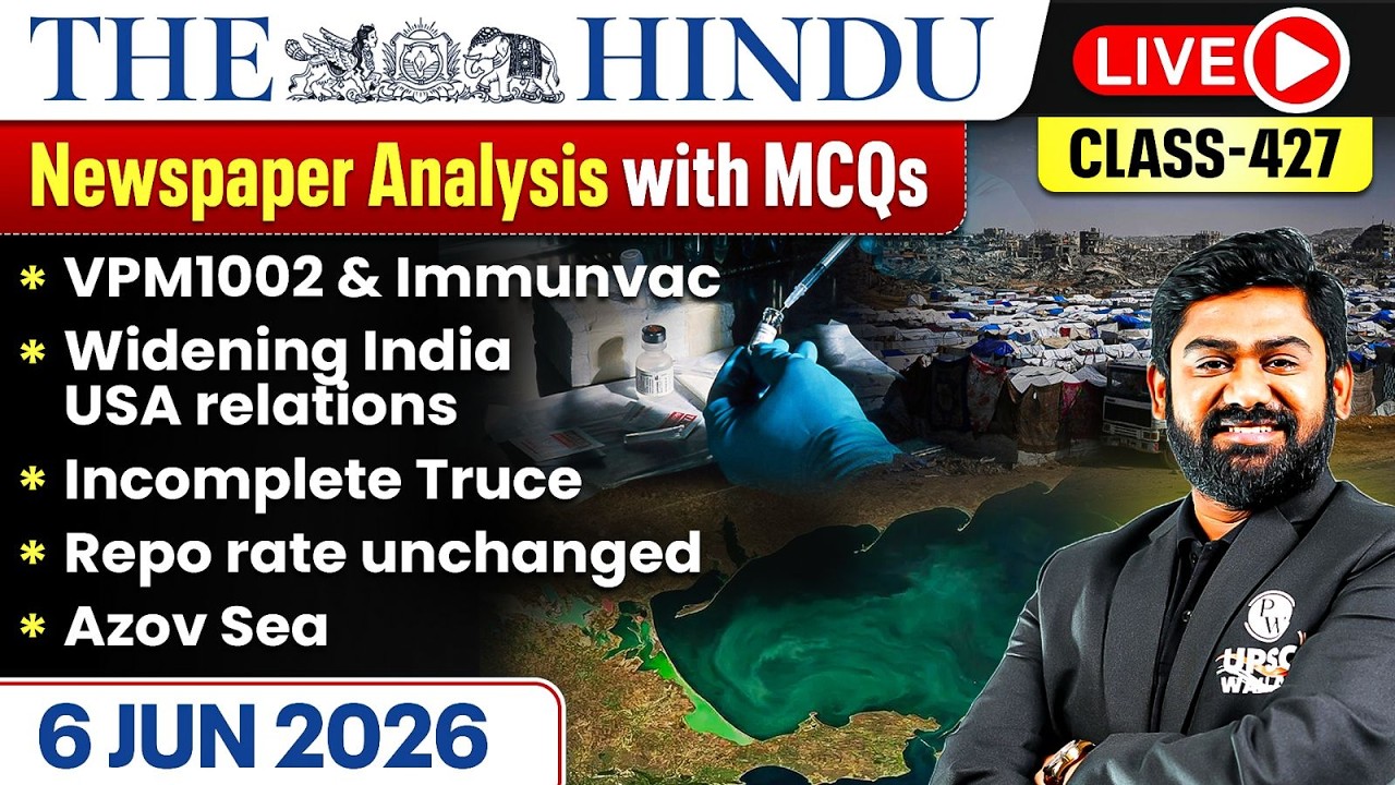 The Hindu Analysis - 6th June | The Hindu Newspaper Today with MCQs | Aasim Sir