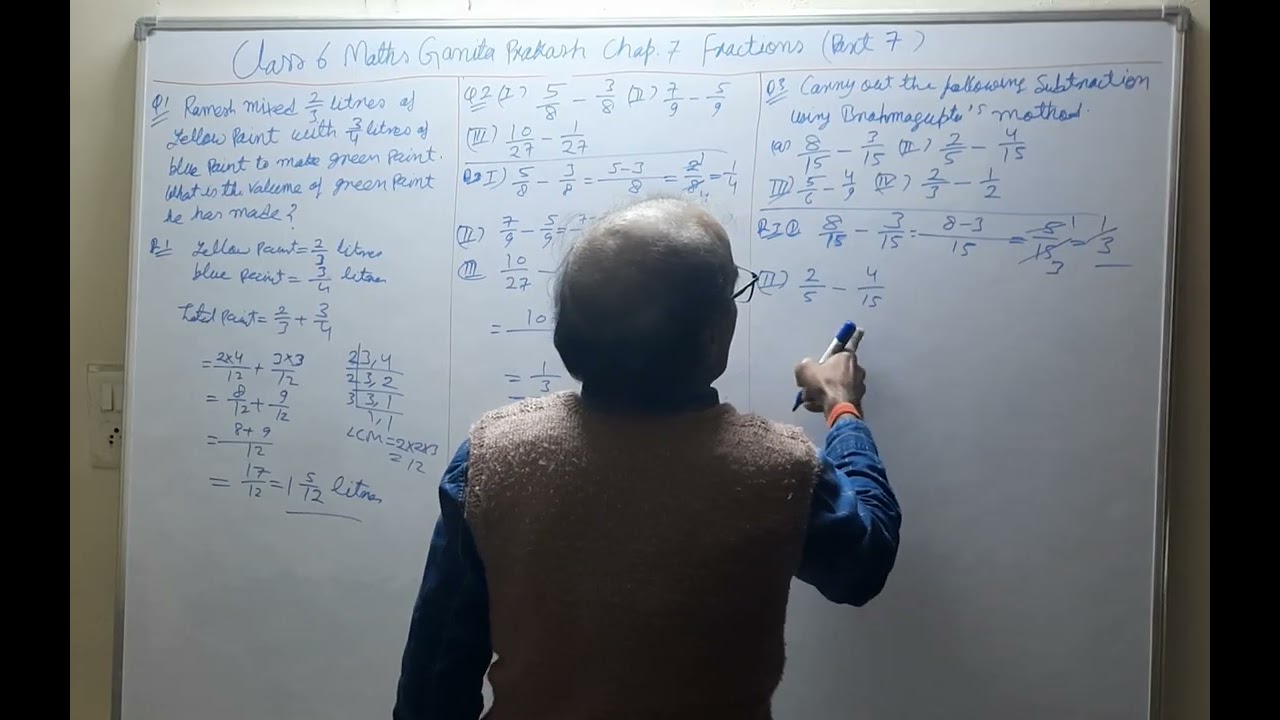 Class 6 Maths Ganita Prakash Chapter 7 Fractions ( Part 7 )