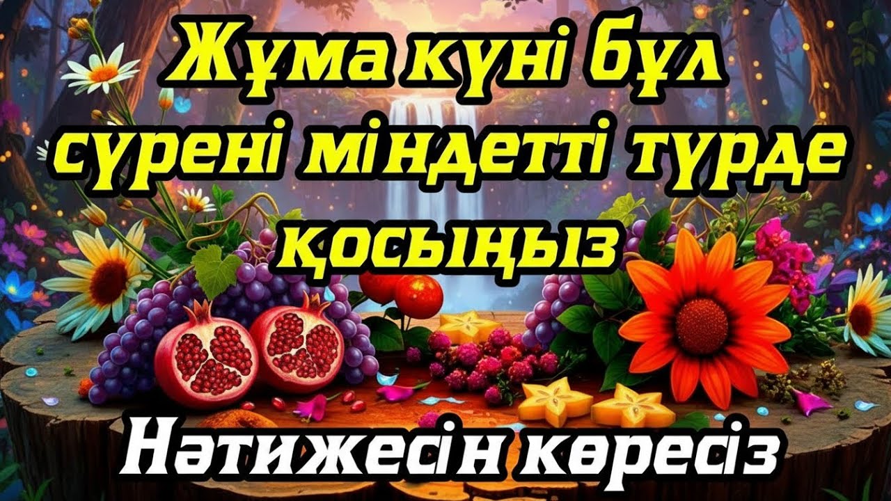 Жұма күні бұл сүрені міндетті түрде қосыңыз. Нәтижесін көресіз #құран