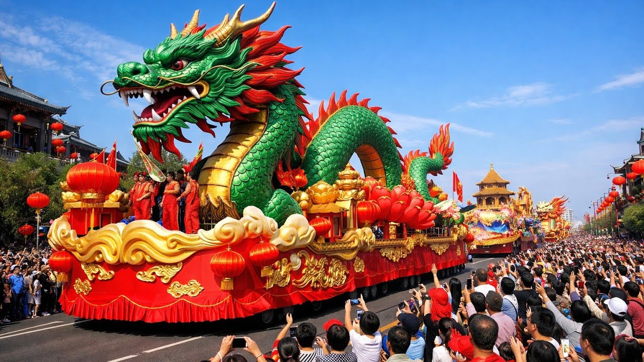 Desfile del Año del Dragón en Pekín | Año Nuevo Chino (4K)