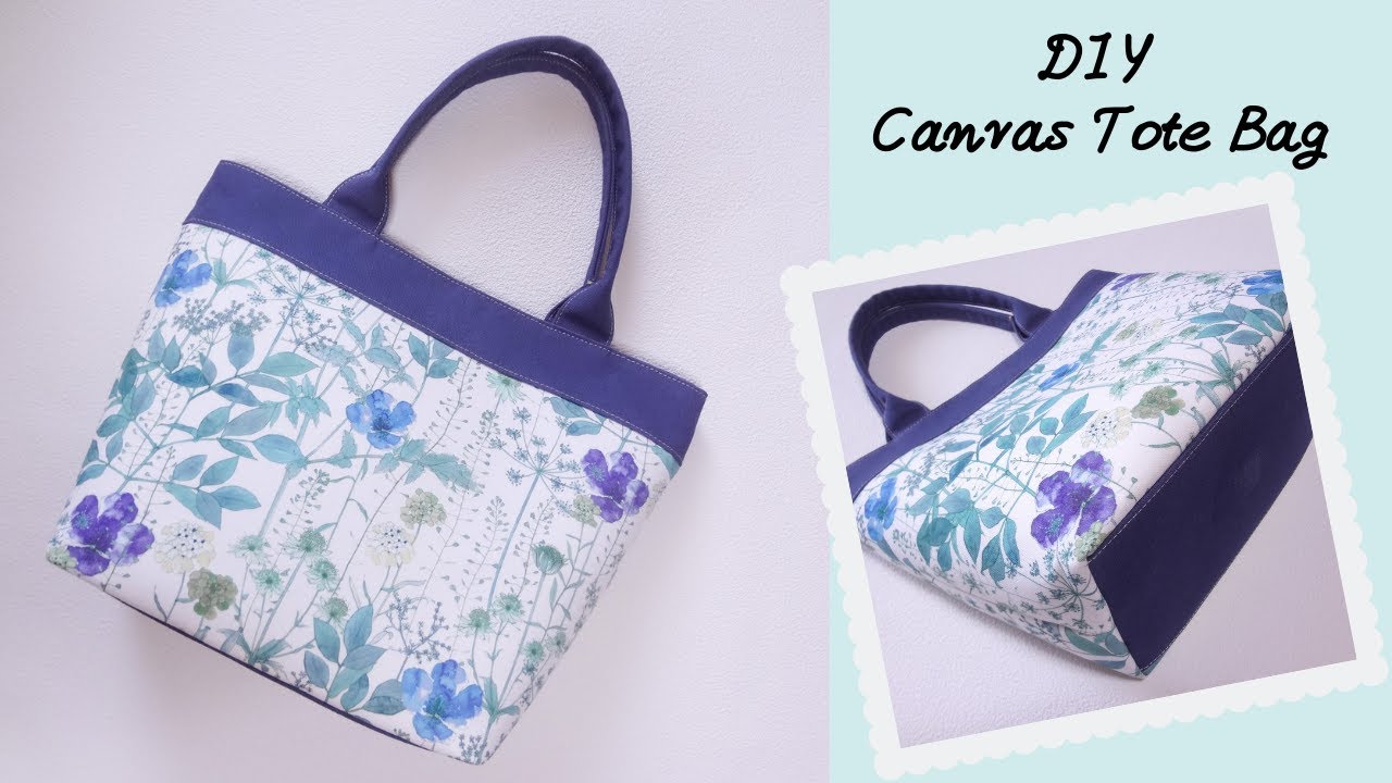 Как сделать холщовую сумку【part 2】 How to sew a canvas bag/Free pattern/Sewing Tutorial
