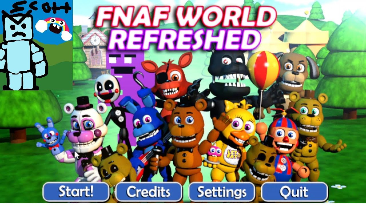 FNAF World Refreshed - Beating Scott