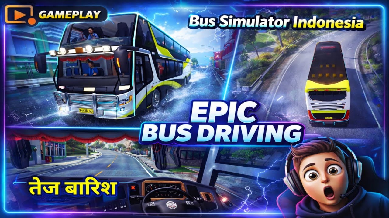 Bus Simulator Indonesia Bus Driving City driving #bussid 