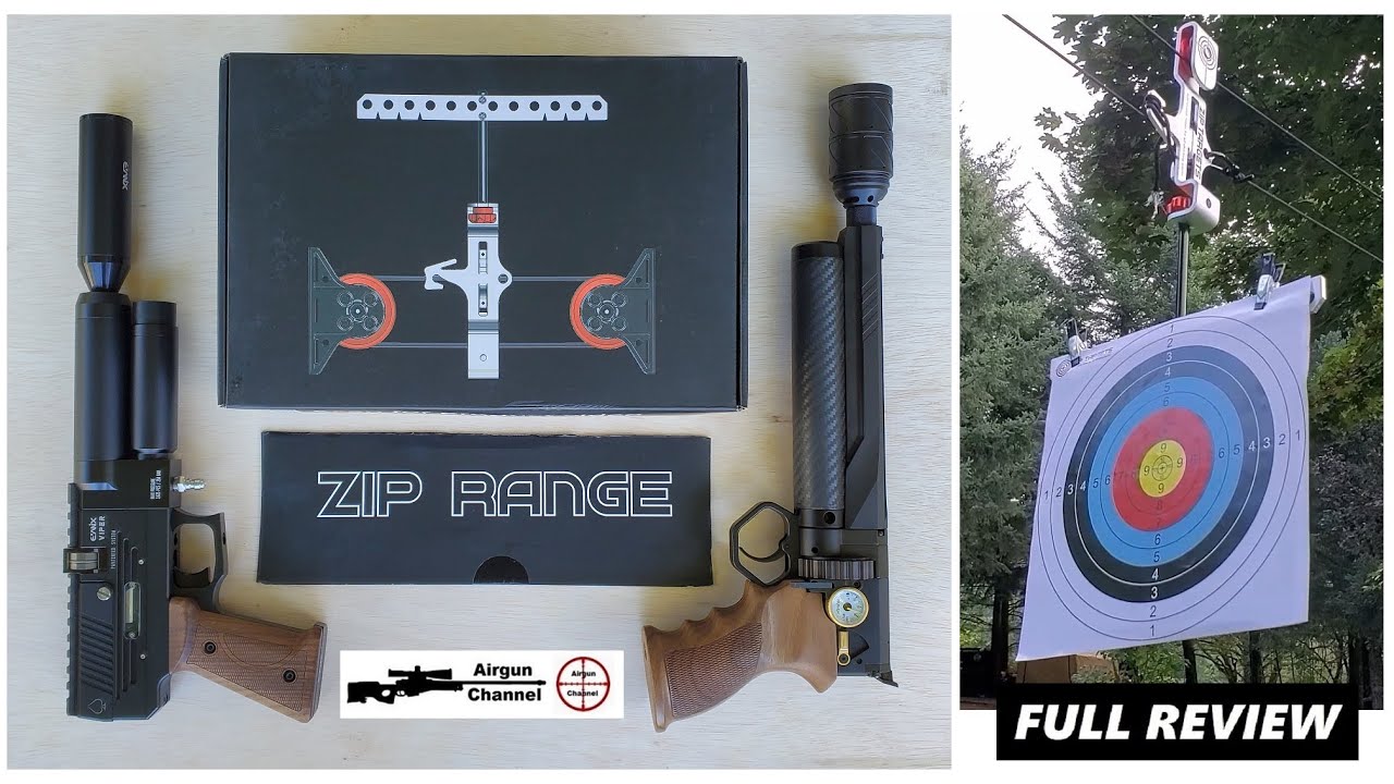 ZIP RANGE (Home Gun Range Kit) by ZIPTARGETS.com (Target Retrieval System) Portable Shooting Range